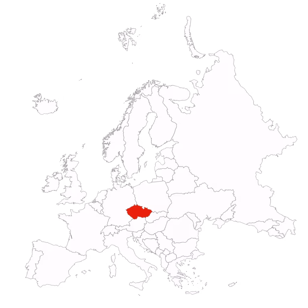 Mapa transportowa Czechy