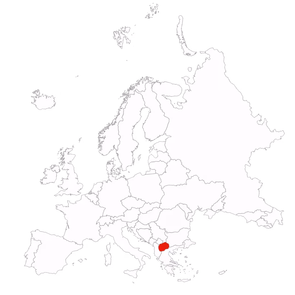 Mapa transportowa Macedonia