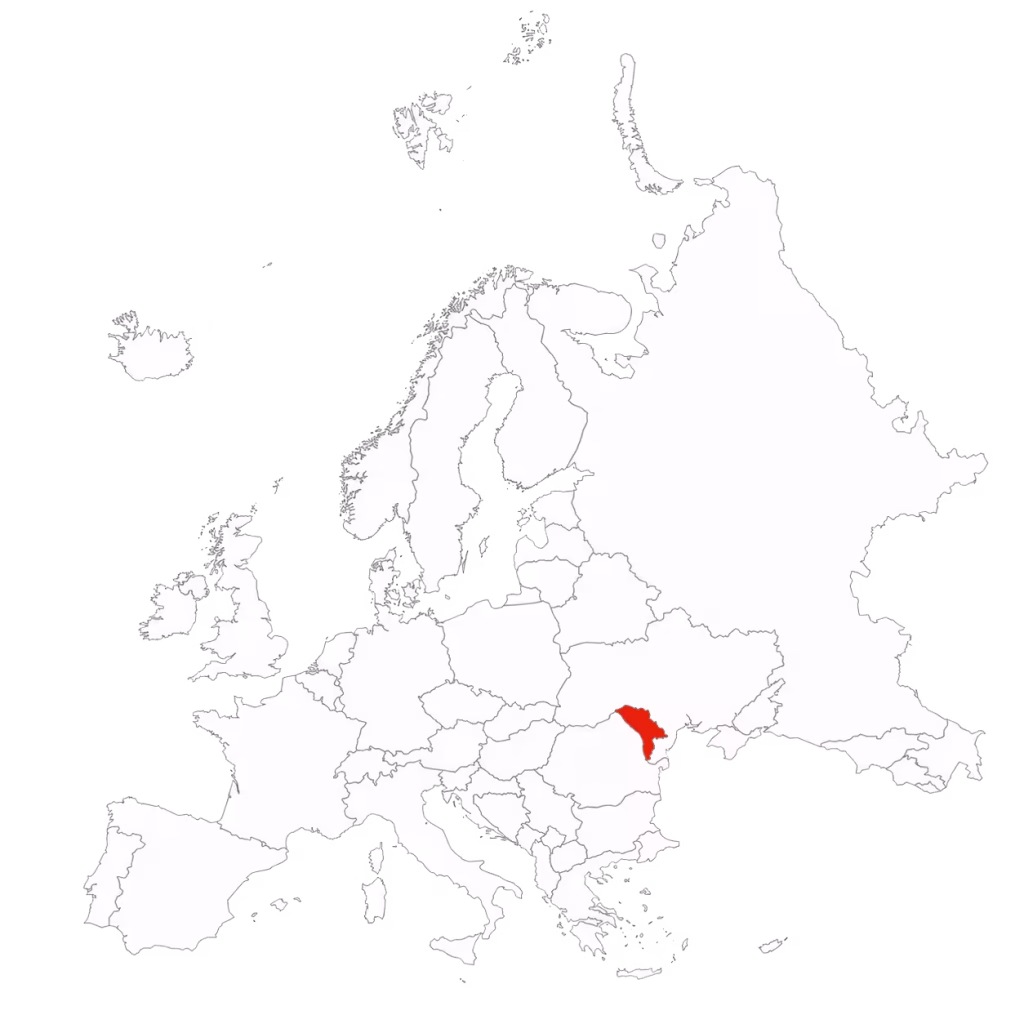 Mapa transportowa Mołdawia