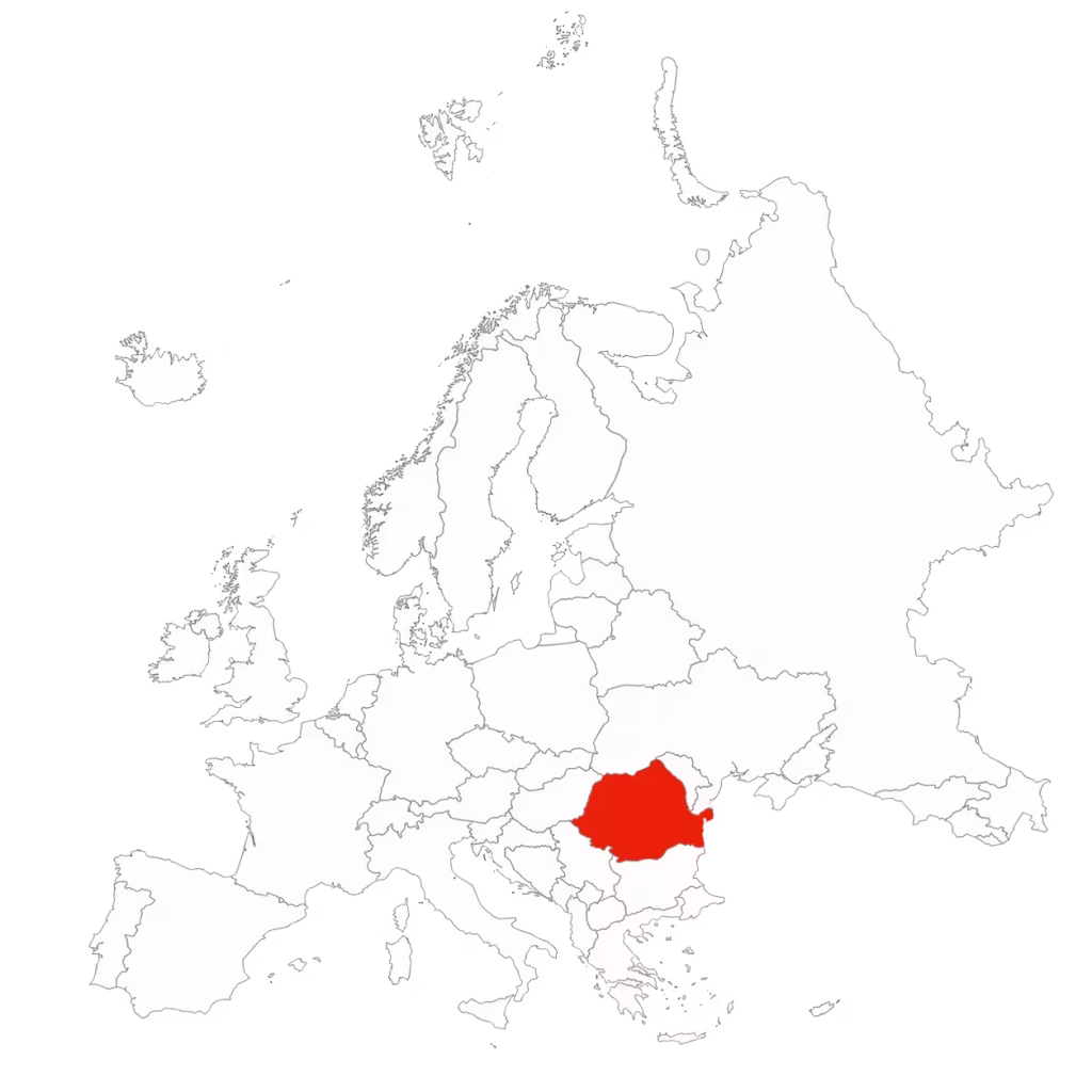 Mapa transportowa Rumunia
