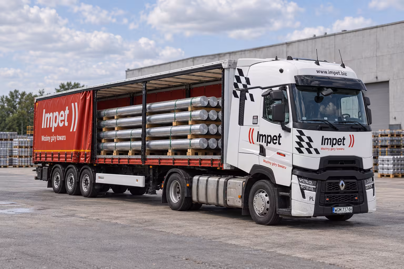 Transport aluminium w rolkach. Transportujemy profile, arkusze, pręty oraz inne prefabrykaty aluminiowe