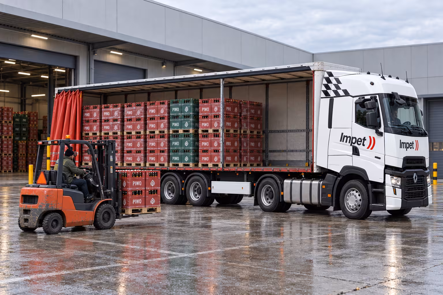 Transport piwa, wódki i alkoholi na paletach. Transportujemy alkohol w skrzynkach, beczkach i kegi z piwem